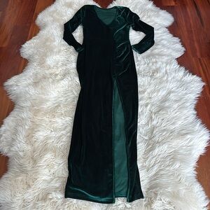 Emerald green formal gown
